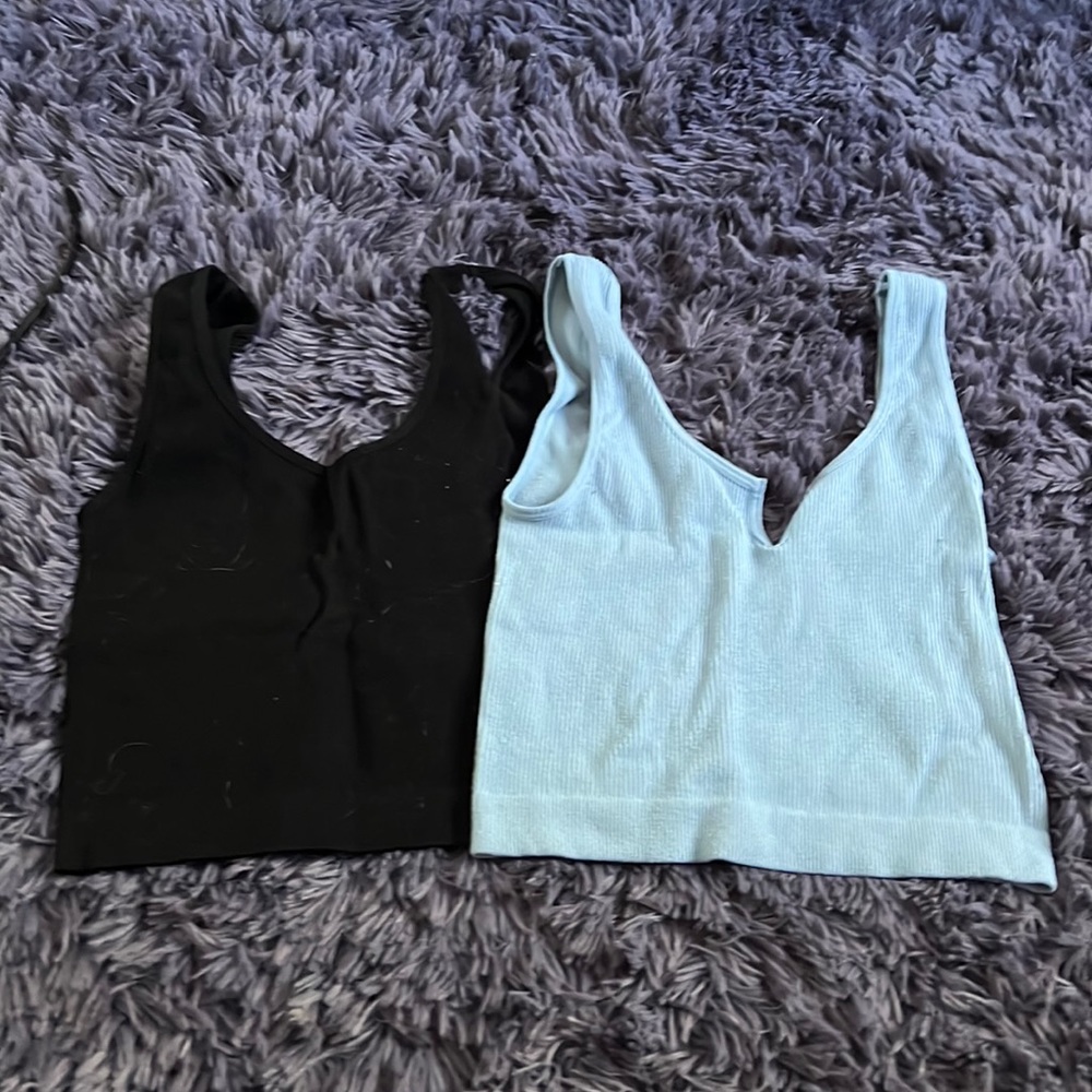 v cut cropped tanks s/m